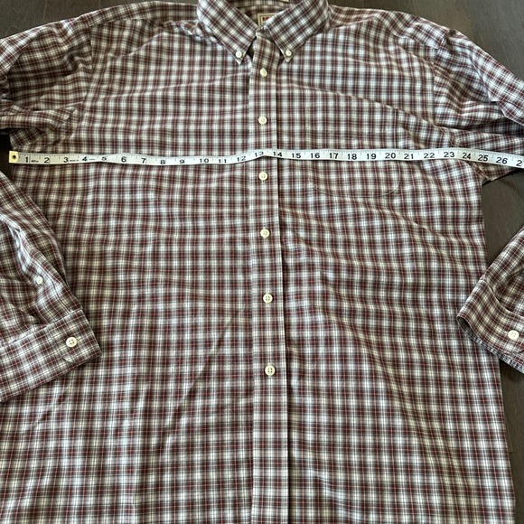 L.L. Bean‎ Mens Holiday Plaid Wrinkle Resistant Button Down Preppy Red Green XL - Picture 4 of 7